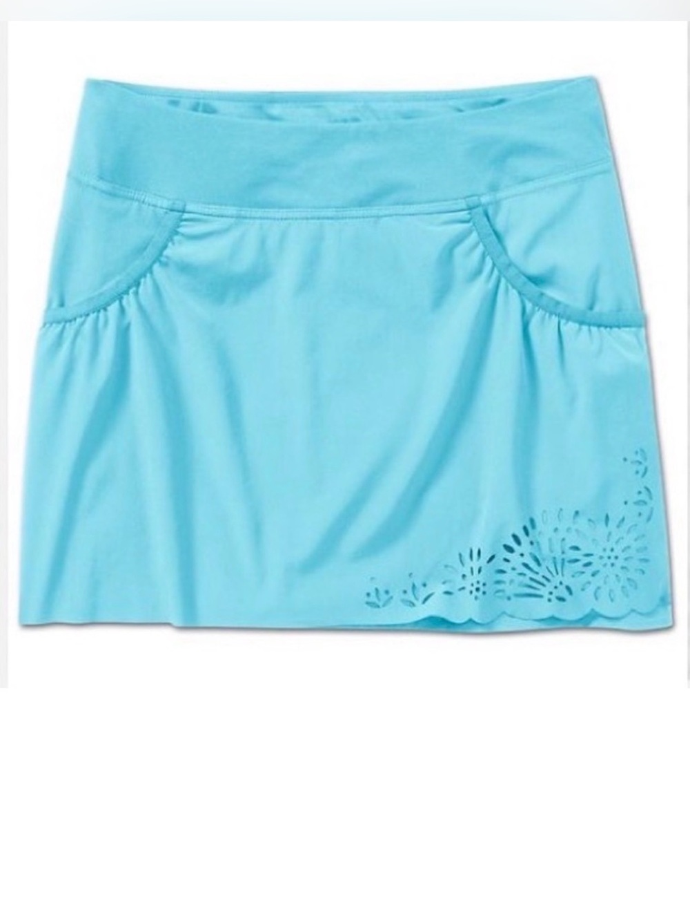 Athleta Laser Cut Tennis Athleisure Style Skort Size Medium Blue